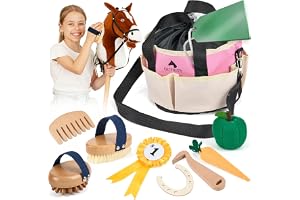 GUTRITT Hobby Horse Skötselset med Väska och Träborstar