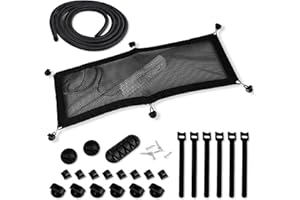 AIVORO Cable Management, pour La Gestion des Câbles, Station De Gestion des Câbles 64 X 25 Cm, Canal De Câbles Flexible, Idéal pour Cacher Les Câbles - Câble Management (Noir)