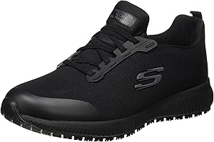 Skechers SQUAD SR, Zapatillas para Mujer, Black Flat Knit, 38 EU