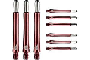 Target Darts Arbre en Aluminium Grip Style - Paquet de 9 |Bleu/Noir/Rouge - 3 Options de Longueur | Accessoires pour Fléchettes, 2BA Shaft Multipack with Rings, Dart Shaft Multipack, Dart Stems