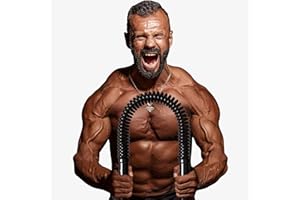 SOO Fitness Power Twister Bar 30KG, 40KG, 50KG, 60KG Heavy Duty Spring Chest Expander for Shoulder, Arms and Chest Exercises, Upper Body Workout Strength Training, Forearm Exerciser, Arm Trainer (50)