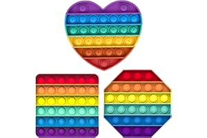 ES TRADERS ESHAAN.CO.UK ES Traders Pop it Fidget Toy- 3x Premium Quality BPA Free Silicone Fidget Popper For Anxiety Relief Toys, Stress Relief, Autism, Special Needs Relief in Children and Adults- Pack of 3