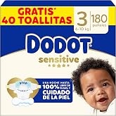 Dodot Sensitive Diapers Size 3, 180 Units, 6-10 kg | No.1 protection for the skin, Maximum protection against leaks, Superior