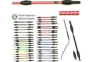 JA Horse Fleck Feldmann Balance Sports Dressurgerte Gerte Reitgerte (110 cm, pink-gelb)