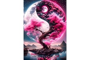 QQYRHN 5D DIY Yin Yang Kits de Peinture Diamant, Complète Tai Chi Diamond Painting pour Adulte Débutants, Arbre de Vie Art du Diamant, Décoration Murale Maison Peinture au Diamant Avec 30x40 cm