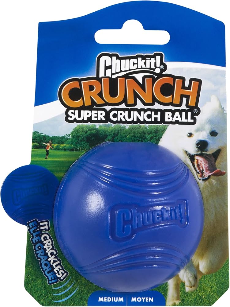 Chuckit! Crunch Ball Köpek Oyuncağı, Tüm Cinsler İçin Orta Boy | Hışırtı Sesi