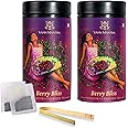 VANN MANTRA Berry Bliss Herbal Green Tea Healthy Detox Fruit Flavoured Tea Refreshing Cranberry Flavour Pack Of 2, 25 Tea Bags Each, 120 Gram