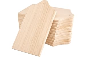 VBS XXL Lot de 12 planches à découper en bois de pin 21x12cm épaisseur du bois 0,8cm non traitées Planche à découper en bois Planche de cuisine Planche à manger Planche à déjeuner