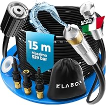 Kit Pulizia Tubi 30 M Per Idropulitrice Fino A 180 Bar, Compatibile K-Series K2-K7, Con Adattatore