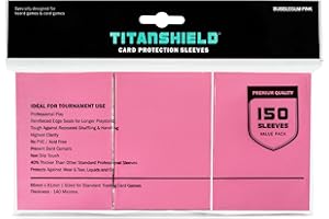 TitanShield (150 Hüllen/Bubblegum Pink) Standardgröße Brettspiel Sammelkartenhüllen Deckschutz für MTG, Dropmix