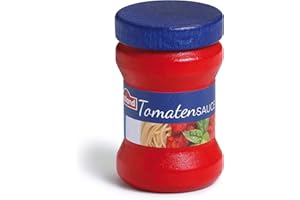 Erzi 19175 Tomatensauce aus Holz, Kaufladenartikel für Kinder, Rollenspiele