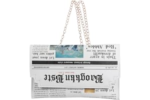 TENDYCOCO Kedja läder förvaring tryck väska utomhus kvinna tidning design axelväska dam axelväska vit PU mode, Vit, 13*22*1cm