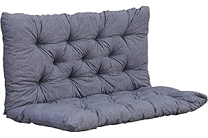 Ambientehome Auflage Bankkissen Bankauflage Polsterkissen, 100 x 98 x 8 cm, hellgrau