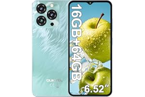 OUKITEL C3 Telefono Movil 2025-16GB(4+12) + 64GB/1TB Telefonos Moviles Libres, 6.52" Smartphone Android 14, Batería 5150mAh Móvil, Cámara 13MP+5MP, 4G Dual SIM/Face ID/3.5mm/GPS/OTG, Azul