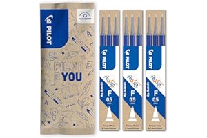 Pilot - 3 Etuis de 3 Recharges FriXion pour stylo effaçable. Compatibles FriXion Ball et FriXion Ball Clicker - Bleu - Pointe Fine