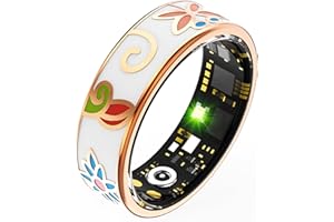 FINDTIME Smart Rings for Women Fitness Ring Heart Rate Monitor Sleep Tracker Blood Pressure Blood Oxygen Health Ring Step Counter Calorie Pedometer Waterproof Retro Vintage Smart Rings for Ladies
