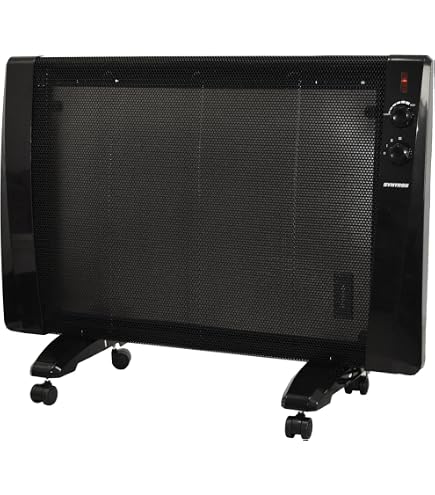 MAUK Infrarot-Wärmewellen-Heizgerät 1500W – Mobil Mit Rollen, Thermostat, 3 Stufen, Stand-/Wandmontage