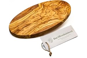 DAS OLIVENHOLZBRETT Brotzeit-Frühstücksbrettchen Ovalado de Madera de Olivo - 25cm