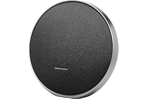 Harman Kardon Onyx Studio 9, Przenośny Głośnik Bluetooth do Domu z Auracast, Adaptacyjnym Samodostrajaniem, Technologią Constant Sound Field, USB, Wbudowanym Akumulatorem i 8H Odtwarzania, Czarny