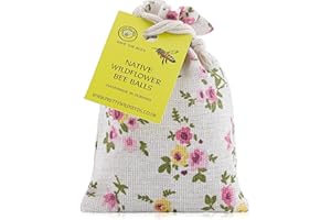 PRETTY WILD SEEDS Native Wild Flower Bee Balls Seed Balls in Floral Sack Handmade with Clay & Seeds to Save The Bees