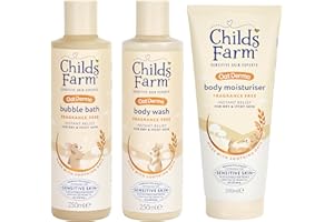 Childs Farm OatDerma Regime Bundle | Baby Bubble Bath (250ml), Body Wash (250ml) and Body Moisturiser (200ml) | Suitable for Newborns, Kids and Adults with Sensitive, Dry, Itchy & Eczema-Prone Skin