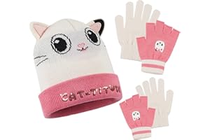 GABBY'S DOLLHOUSE Gabby Dollhouse Accessori Invernali Bambina Set, Guanti e Cappello - Regalo Ragazza