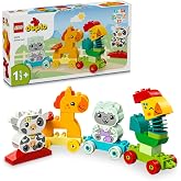LEGO DUPLO İlk Hayvan Trenim 10412 &ndash; 1.5 Yaş ve &Uuml;zeri &Ccedil;ocuklar i&ccedil;in Doğum G&uuml;n&uuml; Hediyesi Fikri, Tekerlekli Oyuncak Tren ve 4 İ