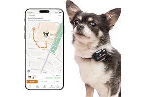 Pawfit Lite GPS-Tracker mit 4G für kleine Hunde | Tracking in Echtzeit | Aktivitätsüberwachung |Standortverlauf | Unbegrenzte Reichweite | Weiß