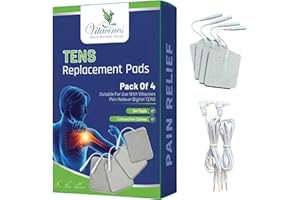 TENS Replacement Pads, Pack of 4, Compatible with LloydsPharmacy, Careway and Vitacines TENS Single and Dual Channel Digital Pain Reliever Unit Machines.
