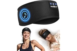 MUSICOZY Schlafkopfhörer Bluetooth, Schlaf Kopfhörer Seitenschläfer Kabellos Sport Kopfhörer Stirnband 16+STD für Yoga/Training/Reisen/Schlaflosigkeit,Tech Gadgets für Männer/Frauen