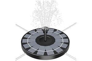 LMECHN Solar Springbrunnen für Außen 2023 Aufrüstung,2.5W Solarbrunnen für Draussen mit 6 Düsen,Solar Teichpumpe Solar Schwimmender Fontäne Pumpe für Garten,Teich,Vogel-Bad,Fisch-Behälter