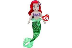 Ty - Disney Prinzessinnen Plüschtier mit Musik, Ariel, 40 cm, TY02414
