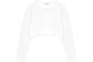 Bolerose Girls Long Sleeve Sparkle Cardigan Childrens Kids Bolero Shrug