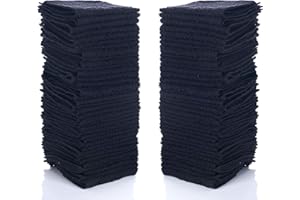 Simpli-Magic 79217 Black Cotton Washcloths, 12" x 12", 24 Pack