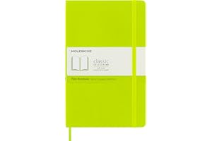 Moleskine - Carnet Classique à Pages Blanches, Couverture Souple et Fermeture Elastique, Taille Large 13 x 21 cm, Couleur Vert Citron, 240 Pages