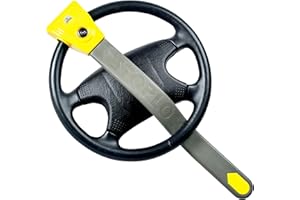 Stoplock HG 134-59 Serrure à clé Original Antivol Bloque-Volant - Dispositif Antivol de Dissuasion de Sécurité pour Voitures et Autres Véhicules, Jaune