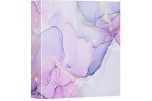 Lanpn Album de Fotos 10x15 600, Cuero Gran capacidad Album para Photos Bolsillos Verticales Horizontal Rosa Púrpura