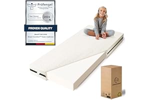 ‎SMARTWOOD smartwood Kindermatratze 80x150 9cm Matratze für Kinder - H2 Schaumstoffmatratze Oeko-TEX-Zertifiziert - Wendbar - mit Waschbarem Antiallergischem Bezug - SmartComfort | Made in EU