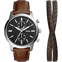Fossil Townsman Watch for Men, Chronograph Movement with Stainless Steel Or Leather Strap