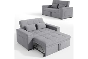 Xbro Canapé Lit Convertible 2 Places 156 Cm, Soffa med Förvaring Och Justerbart Ryggstöd i 3 Lägen, Kompakt Soffa för Studior