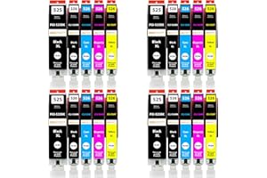 Amaprint 20 XL Wkłady atramentowe kompatybilne z Canon PGI-525 CLI-526 Kartridże dla Pixma IP4850 IP4950 IX6550 MG5140 MG5150 MG5240 MG5300 MG5340 MG5350 MX715 MX885 MX895