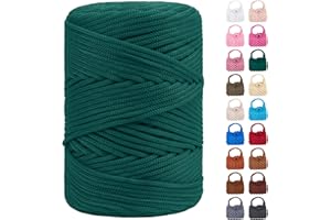 LEREATI Corde Macramé 3mm x 170m, Corde Polyester Fil Macramé Polypropylène pour Macramé, Ficelle Macramé pour DIY Artisanat, Sac à Main, Décoration de la Maison (Vert Foncé Clair)