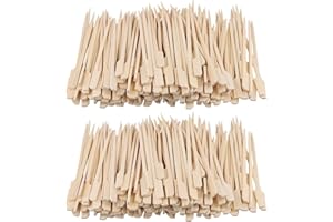 FUNSUEI Lot de 1000 Brochettes en Bambou de 12 cm pour Barbecue, Piques, Brochettes Fingerfood en Bambou, Bâtons pour Grillade, Fêtes, Cocktail, Fruit, collations