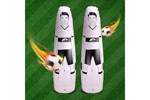 DONGZQAN Lot de 2 mannequins de football gonflables, 1,75 m, mannequins d'entraînement de football, mannequins de coup franc, équipement d'entraînement de gardien de but