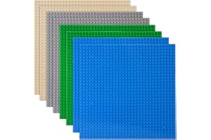 LVHERO 8 Platten-Set Bauplatte unisex, Kompatibel mit Meisten Marken, 25 * 25 cm, Kreatives Spielen, Lernspielzeug (Mehrfarbig)