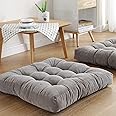 THMINS Floor Pillow,Floor Cushion,Square Large Pillows Seating for Adults,Tufted Corduroy Floor Cushion for Living Room Tatami
