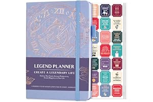 Legend Planner – Weekly & Monthly Life Planner to Hit Your Goals & Live Happier. Organizer Notebook & Productivity Journal. A5 (Periwinkle)