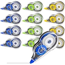 12 Correcteurs Souris Blancs - Ruban Correcteur 12m X 5mm - Effaceur Pratique Pour Bureau Et École