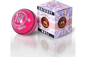 Mozi Sports Leder Cricket Ball Senior Handgenähte Match-Qualitätsbälle Gewicht 5,50 Unzen