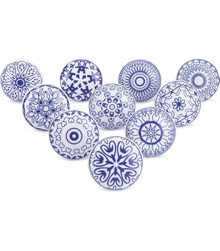 Pomelli In Ceramica Dipinti A Mano GlobeeCraft - Set Da 20 Per Mobili Cucina E Cassetti - Foto 7